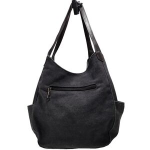 K2 Women's  Canvas Hobo Style Bag Cotton Gray Black